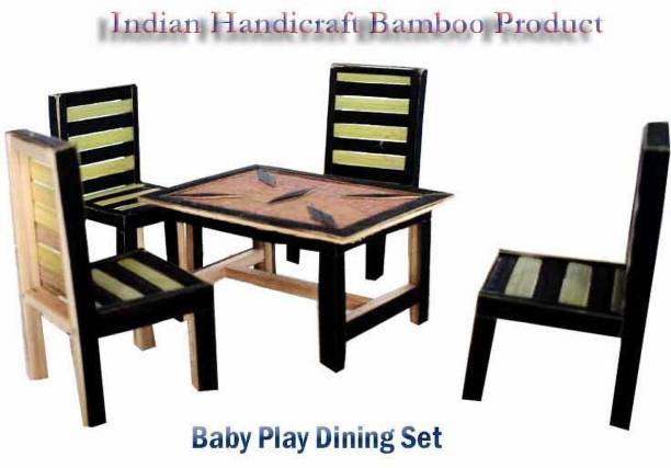 Bamboo Engineered Wood 4 Seater Dining Set