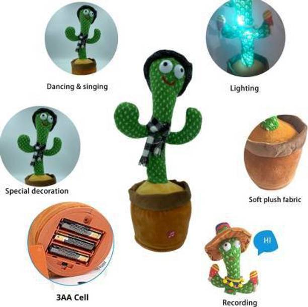 Toyvala Dancing Cactus Plush Toys Sing,Dance and Record Electronic Toy-853
