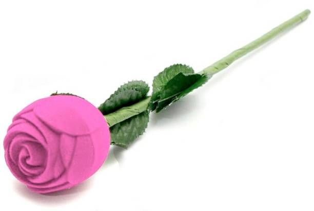 VIGHNAHARTA Stylish Pink Rose Box for girls women Velvet Pink Rose box set Jewellery ( Ring ) Vanity Box