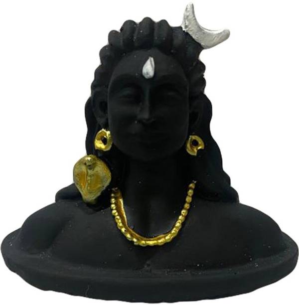Ryme Resin Lord Adiyogi Mahadev Shiv Shankara Showpiece Idol Murti Statue for car Decorative Showpiece  -  5.08 cm