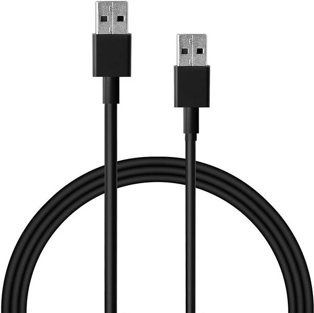 DawnRays Power Cord 1.5 m USB to USB Cable Type A Male to Type A Male 2.0 USB Cable For External hard drives, Modems, Printers, Scanners, Audio Mixer -(1.5 Meter) (Black)