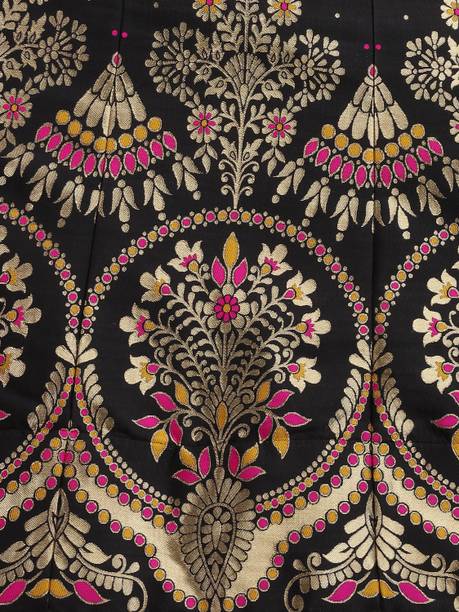 PURVAJA Solid, Embellished Semi Stitched Lehenga Choli - Image 7