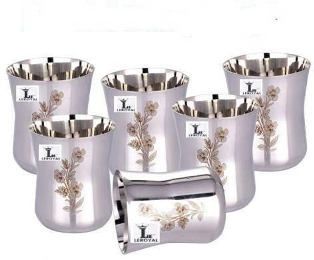 LEROYAL (Pack of 6) Premium Damu Heavy Duty Glass Set Water/Juice Glass