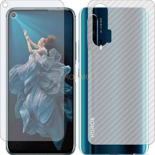 MOBART Front and Back Tempered Glass for HUAWEI HONOR 20 PRO (Front Matte Finish & Back 3d Carbon Fiber)