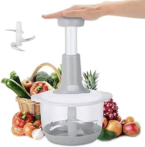 Excellent by Nestwell Steel Large Manual Hand - Press Chop Fruit, Mixer Cutter to Cut| 650 ml Vegetable Chopper