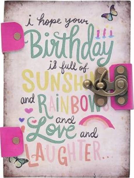 CRAFT CLUB Happy Birthday Cross Binding A5 Diary Un-Ruled 144 Pages
