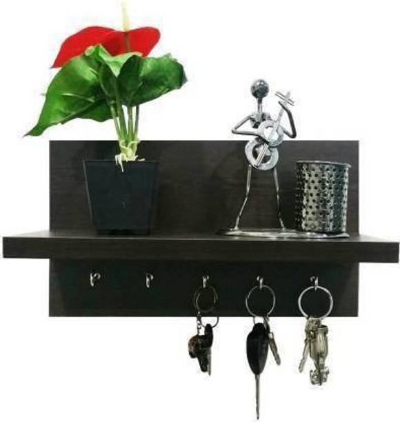 Anas Art Art Wall Shelf good products key holder color Black Display Unite Solid Wood Display Unit