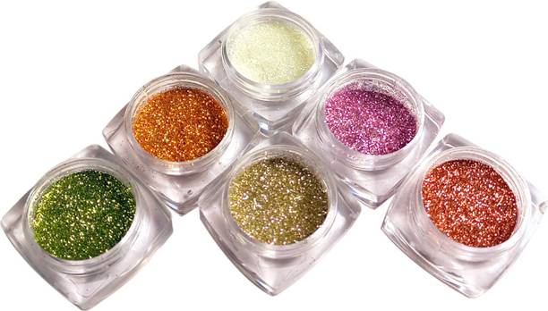 vizo Shiny Eyeshadow Glitter Powder (6 Colors Glitter Eyeshadow) 6 g