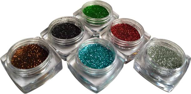 vizo 6 Different Color Glittering Eyeshadow Glitter Powder 6 g