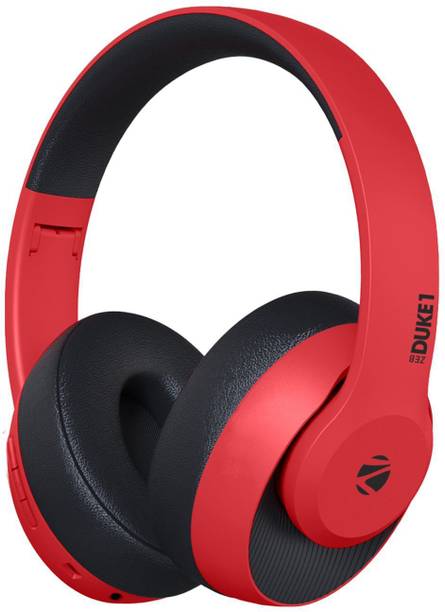 ZEBRONICS Zeb-Duke 1, Wireless Headphones, 34Hrs* Backup, AUX, Dual Pairing, 40mm Drivers Bluetooth