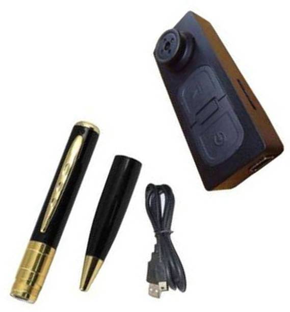 SATTOBISION HD Video CCTV Button Hidden Camera with HD Pen Spy Camera