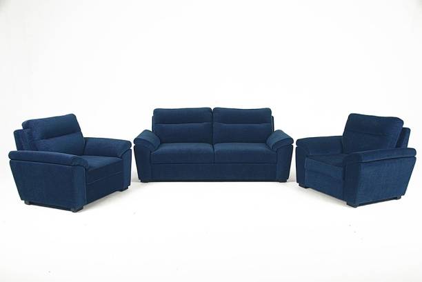 Wakefit Fabric 3 + 1 + 1 Cobalt Blue Sofa Set