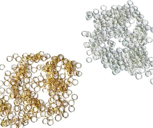 Zilzon Jewellery Making Silver&Golden Jump Ring for Quilling Kit, Jewellery Making Accessories Gold (100 pcs Each)