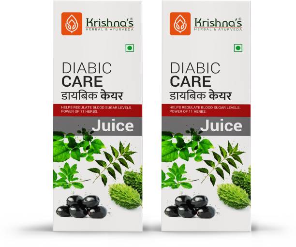 Krishna's Herbal & Ayurveda Diabic Care Juice | Helps Manage Blood Sugar | Boosts Metabolism and Improves Digestion | Stimulate Insulin Secretion | Helps Manage Weight | Pack of 2 | 500ml Each
