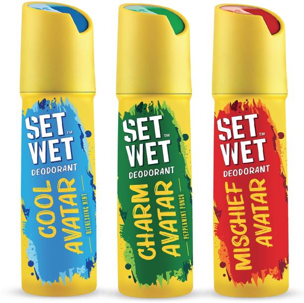 SET WET Cool, Charm and Mischief Avatar Deodorant Spray  -  For Men