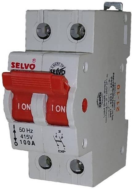 Selvo 100A DOUBLE POLE ISOLATOR MCB