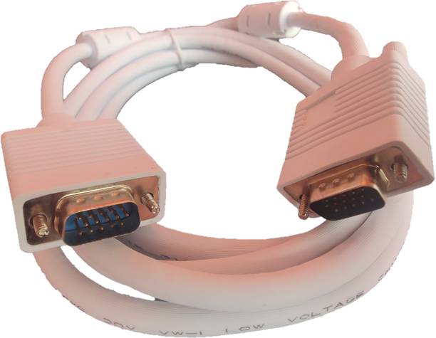 ANJO VGA Cable 3 m Full Copper 3 Meter, 15 Pin Male to Male, Support HD Videos/PC/TV/All VGA supported devices