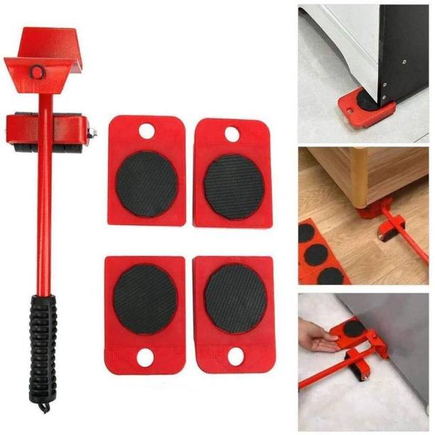 Shalloware Heavy Duty Furniture Shifting Lifting Moving Tool with Wheels Pads Bed Legs