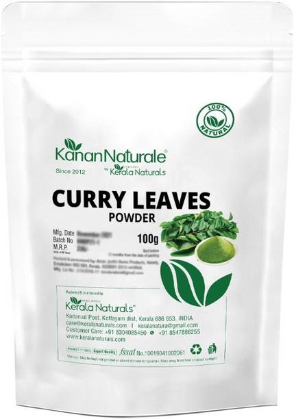 Kerala Naturals Curry Leaves Powder (Murraya koenigii) 200gm (100 gm x Pack of 2) - 100% Pure & Natural - Moisturise the scalp - Prevent Hair Loss - Promote Hair Growth