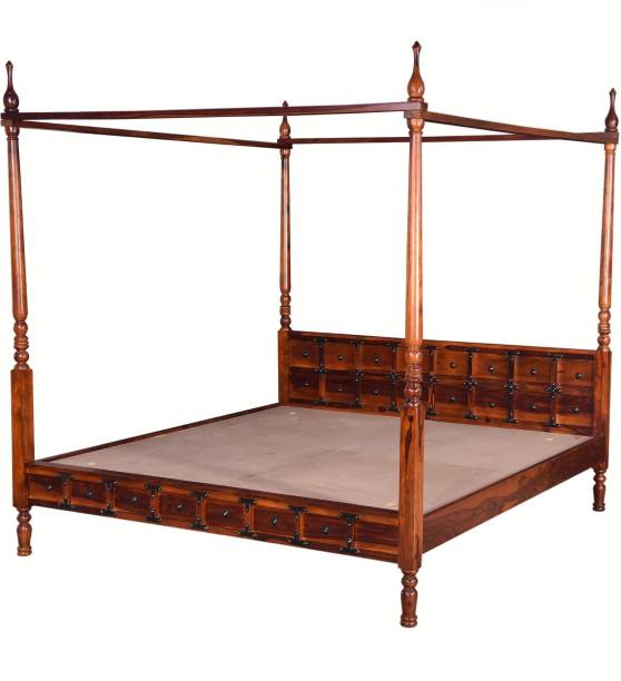 Balaji Sheesham Wood Solid Wood King Bed
