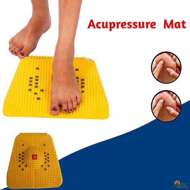 GADGET DEALS Blood Circulation Accupressure Mat magnetic pyramidal therapy for stress, pain Relief - Useful for Heel/Knee/Leg pain Deluxe foot power mat Foot Massager Massager