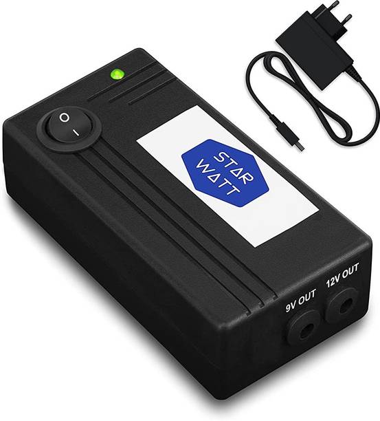 STARWATT WiFi Router MINI UPS Dual Voltage 12V & 9V Output with 12V Adaptor | Supports All brand 12V (0.5A upto 2A) and 9V (0.5A upto 1A) Router / Devices with 3-6 Hours Backup | Uninterrupted Power Backup for WiFi Router / Modem / ONT / ONU / Alexa / Intercom / Set-top Box Power Backup for Router
