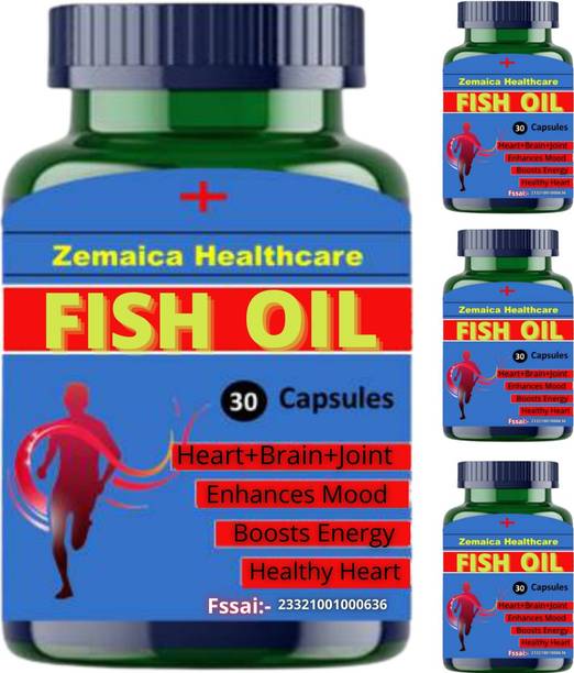 Hindustan Ayurveda Fish Oil, Body Energy, Body Strength, Stamina, Pack of 4, Capsule