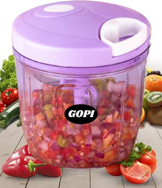 gopi by GopiStore Big Size 1000ml Purple Color Dori Handy Manual Quick Onion Chopper for Kitchen Vegetable & Fruit Chopper