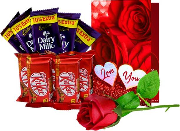 Midiron Chocolate Gift Pack| Valentine Day Chocolate Gift for Girlfriend, Boyfriend Paper Gift Box