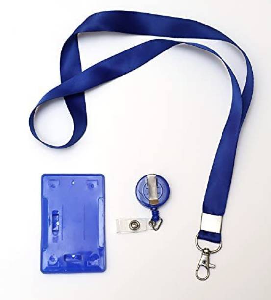 Sampushti Graphics Plastic, Nylon ID Badge Holder, ID Badge Reel, Lanyard