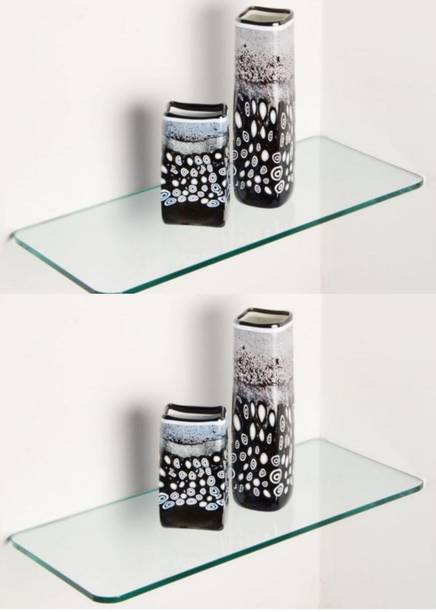 Rworld Multi - Purpose Glass Shelve Glass Wall Shelf