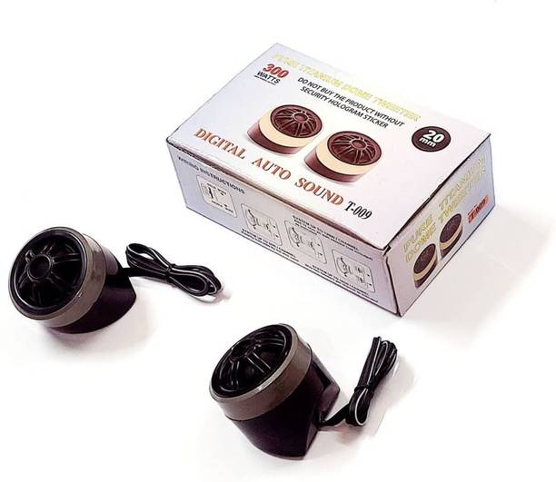 ERHIndia T-009 Tweeter (Pack of 1 Pair) Car Tweeter High-Power 300 W Dome Tweeter for Amplifier Tweeter Car Speaker