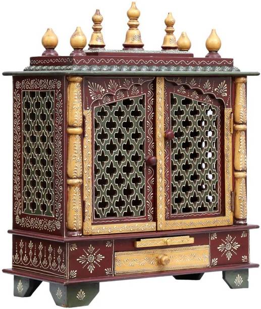 kamdhenu art and craft Mandir Wooden Temple for Home Pooja, Arti Temple for Home and Office Solid Wood Home Temple