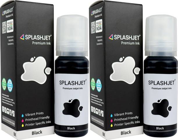 Splashjet 003 Refill Ink for Epson L3110, L3150, L3250, L3152 Printer-(70gm x 2 Black) Black Ink Bottle