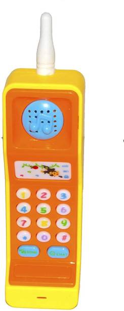 Toyporium Musical little mobile phone toy for kids with colorful light effects and music
