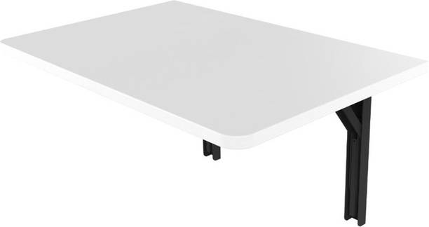 InnoFur Den Wall Mounted Folding Laptop, Writing, Work from Home (65x40CM), White) Engineered Wood Study Table