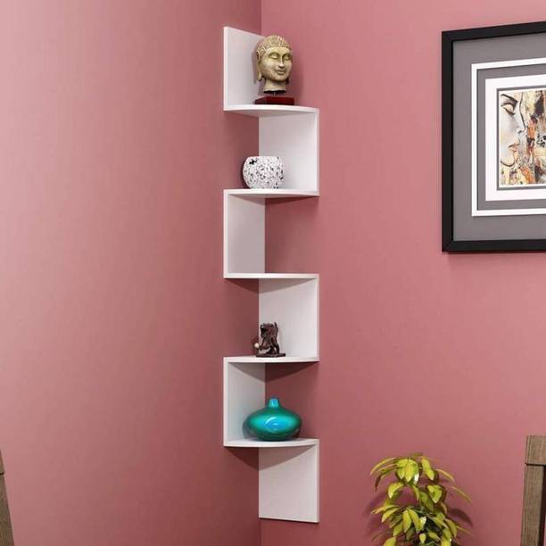 Extend Crafts Corner Zig-Zag Engineered Wood Open Book Shelf