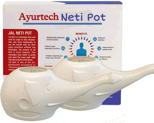 AYURTECH Plastic White Neti Pot