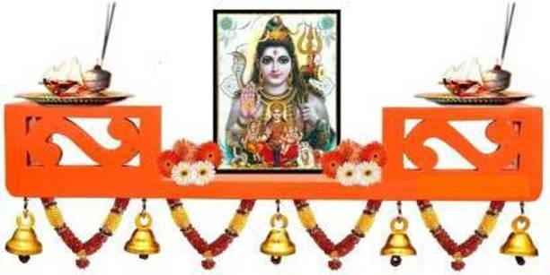 brand era Beautiful Traditional Wooden wall temple for home , office, pg Wooden Wall Shelf