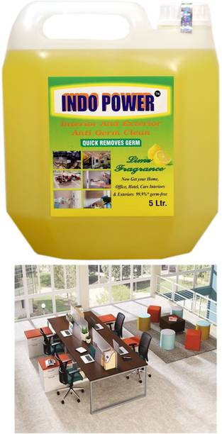 INDOPOWER Disinfectant Sanitizer Spray ANTI GERM CLEAN (QUICK REMOVES GERM) Lemon 5ltr.