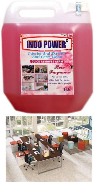 INDOPOWER Disinfectant Sanitizer Spray ANTI GERM CLEAN (QUICK REMOVES GERM) ROSE 5ltr.