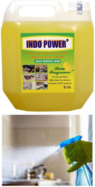 INDOPOWER Disinfectant Sanitizer Spray ANTI GERM CLEAN (QUICK REMOVES GERM) Lemon 5ltr.