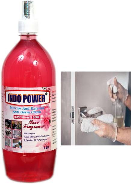 INDOPOWER Disinfectant Sanitizer Spray ANTI GERM CLEAN (QUICK REMOVES GERM) ROSE 1ltr.
