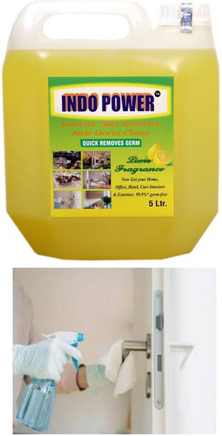 INDOPOWER Disinfectant Sanitizer Spray ANTI GERM CLEAN (QUICK REMOVES GERM) Lemon 5ltr.