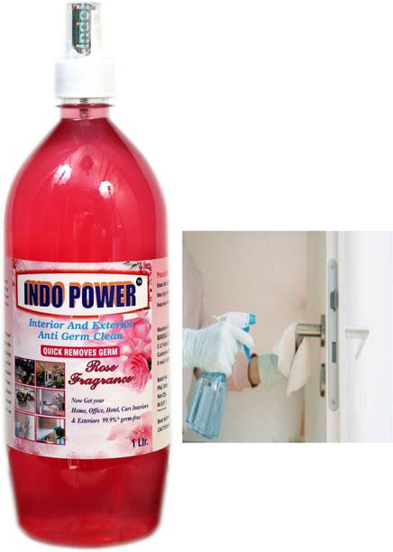 INDOPOWER Disinfectant Sanitizer Spray ANTI GERM CLEAN (QUICK REMOVES GERM) ROSE 1ltr.