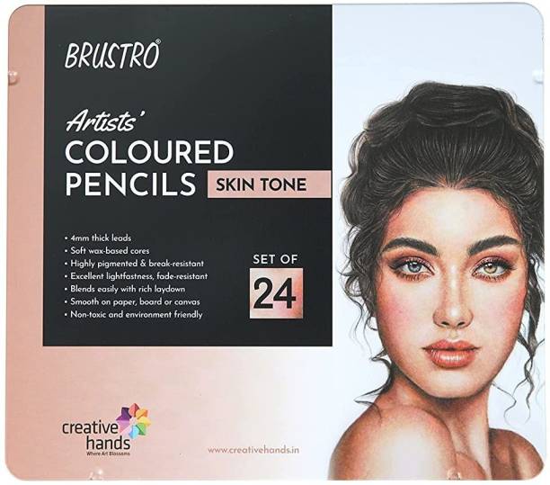 BRuSTRO Skin Tone Round Shaped Color Pencils
