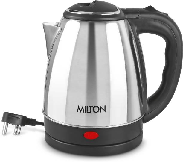 MILTON Go Electro Stainless Steel Electric Kettle, 1 Piece, 1.5 Litres, Silver Electric Kettle