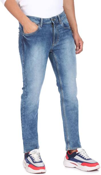 FLYING MACHINE Men Slim Mid Rise Blue Jeans