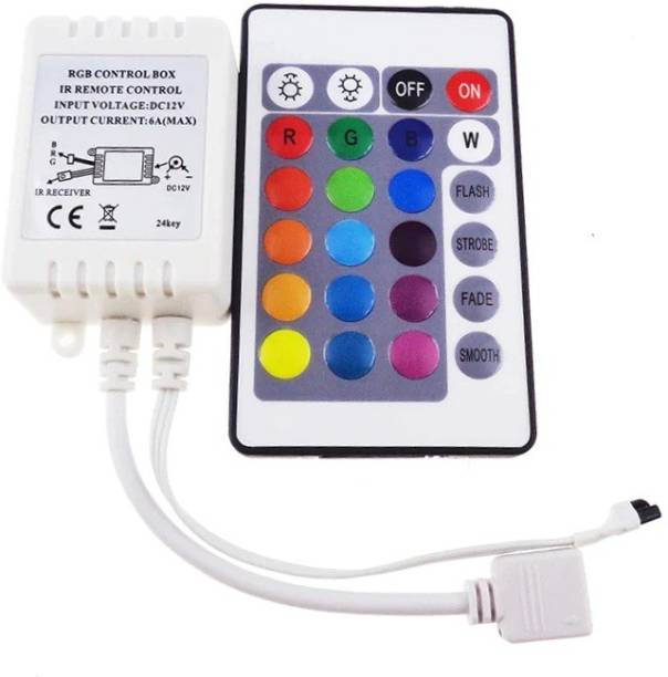 Divinext RGB Control Box IR Remote Controller Wireless for LED Light Strip Tape Lighting 6 Watts PSU
