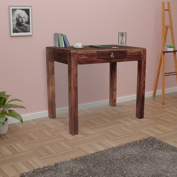 PLATINUM WOOD DECOR Sheesham Wood Walnut Study Table for Home/Office/Work from Home,Easy To Assemble Solid Wood Study Table